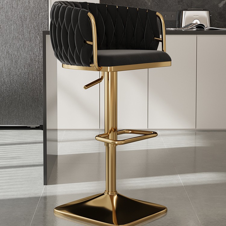 Silla de bar giratoria alta, silla de bar con envío gratuito, silla de bar de alta gama, delante, silla alta de moda, taburete de bar image 26