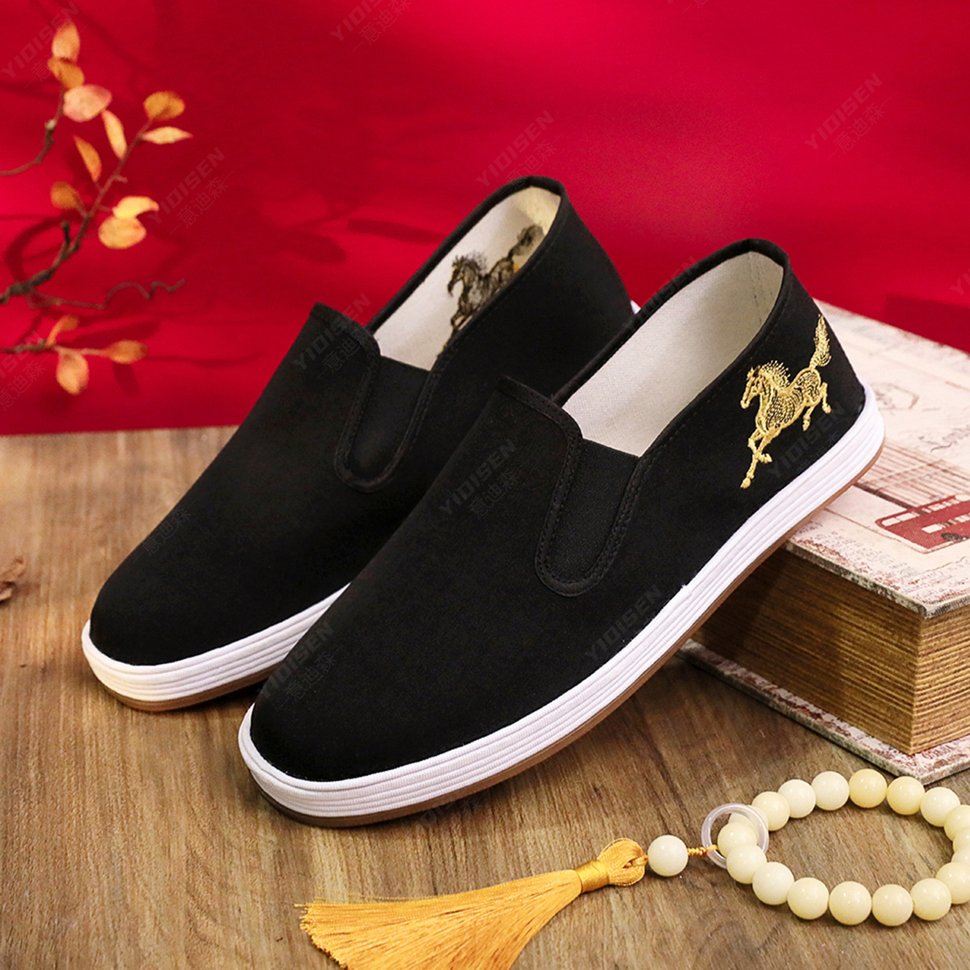 Old Beijing Cloth Shoes for Men 2026 Summer New Model Official Genuine Breathable Comfortable Slip-On Dad Shoes with Thousand-Layer Soles