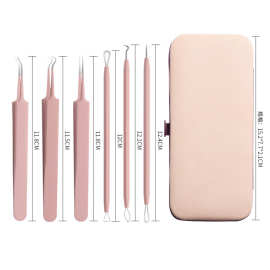 不锈钢细胞夹超尖细高精密拔去黑头镊子专业粉刺针美容院专用