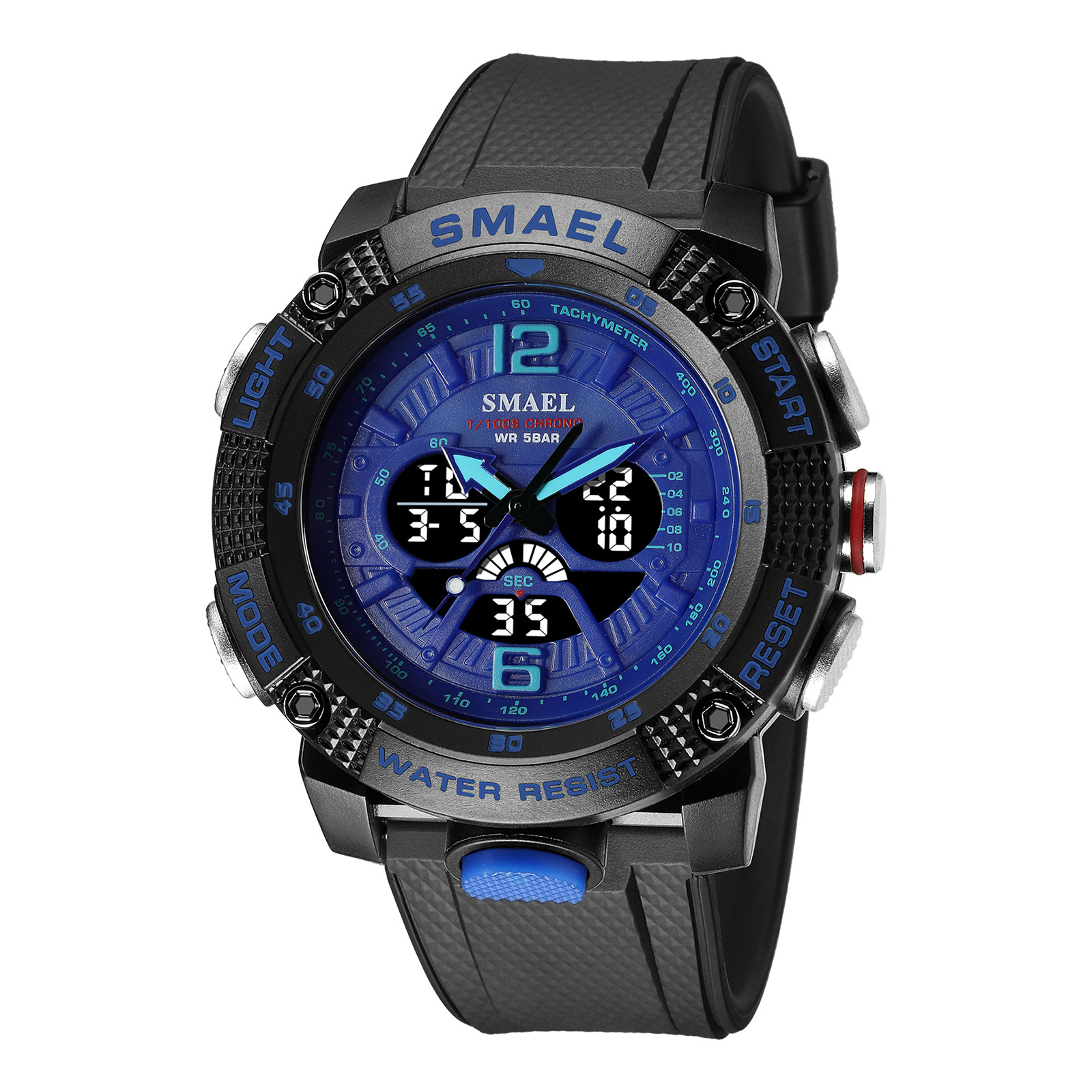 SMAEL Smale casual impermeable reloj digital doble pantalla deportes al aire libre multifuncional luminoso reloj de los hombres