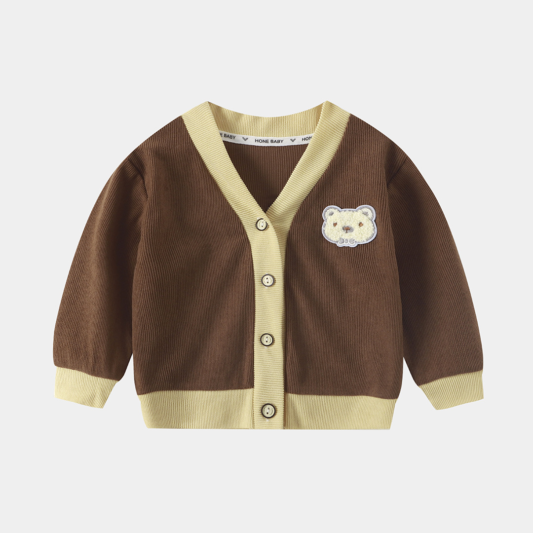 Comercio exterior transfronterizo chaqueta de punto para niños primavera y otoño camisa coreana cardigan chaqueta de moda infantil