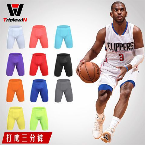 Elastic Anti-Exposure Training Sports Running Fitness Basketball Football Inner Shorts Men's Tight-Fitting Three-Point Shorts in Multiple Colors Elastic Anti-Exposure Training Sports Running Fitness Basketball Football Inner Shorts Men's Tight-Fitting Three-Point Shorts in Multiple Colors