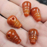 南红色玛瑙一体三通玉石散珠玉髓手链项链佛珠手持三通配件手工珠