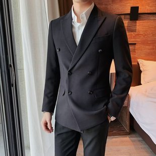 2024 Korean Style Fashionable Men's Top Handsome Loose Hong Kong Style Suit Jacket Men's Spring and Autumn All-match Casual Suit