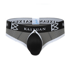 歐美外貿男士丁字褲U凸罩杯顯大冰絲透氣網孔單丁褲男同志內褲t褲