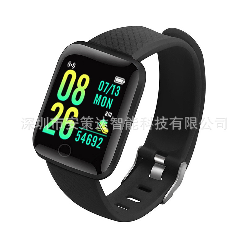 116Plus/D13 Bluetooth Smart Bracelet, 1.44-inch color screen heart rate and blood pressure health monitoring sports watch Item Picture