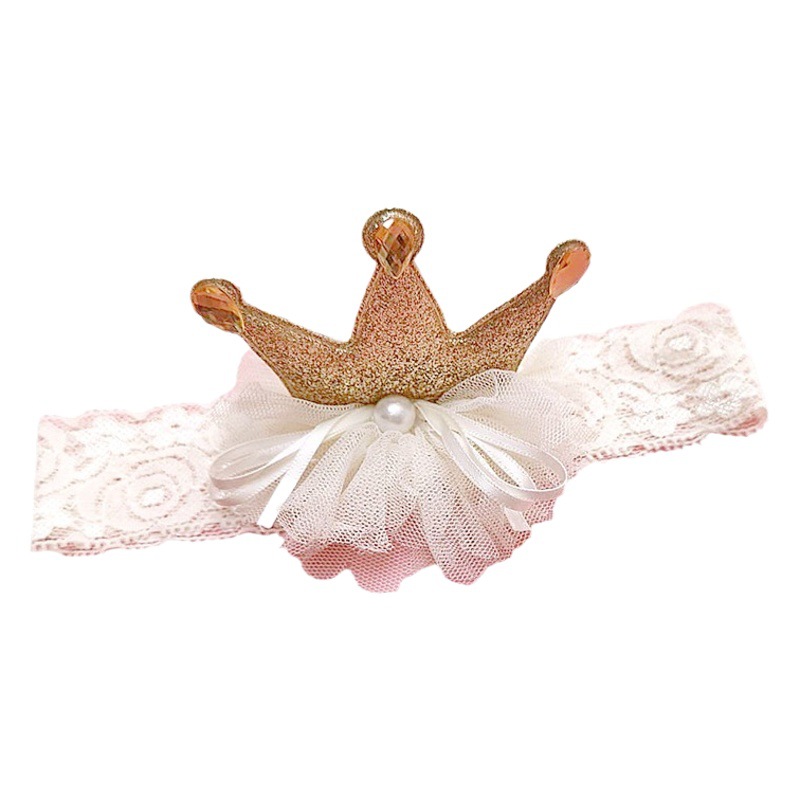 Baby hair band socks gift box 2 suit baby crown headband non-slip floor socks one month old hundred days princess hair accessories