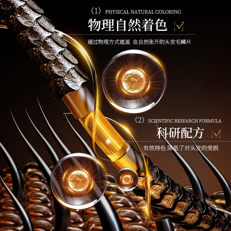 PAZT快速美发笔一次性补色笔植物精粹美发棒补白发可洗染发棒|undefined