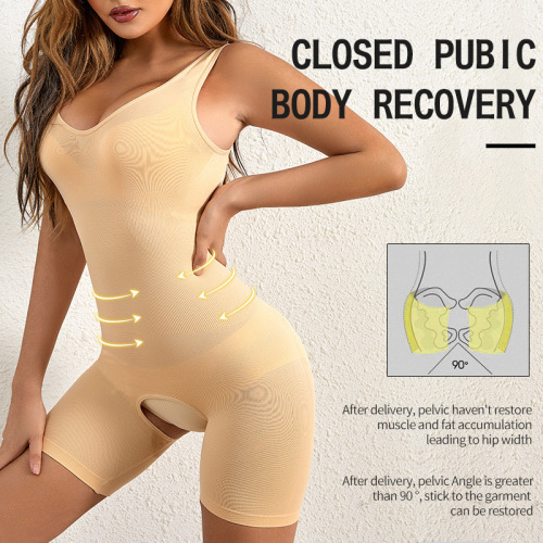 One-piece body-shaping garment for women after childbirth, waist-cinching and abdominal-shaping body-shaping garment, open-fit large-size body-fitting breast-supporting body-shaping garment