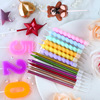 Birthday cake decorative baking candle spiral straight aesthetic digital matte thread plug -in scene dress