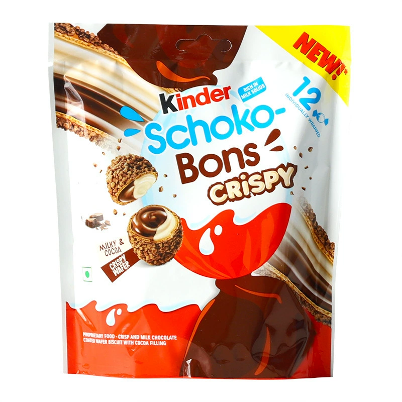 Снэк (Kinder) Schoko-Bons Crispy — кремово-молочная начинка с какао, хрустящая оболочка, 22,4 г / 67,2 г