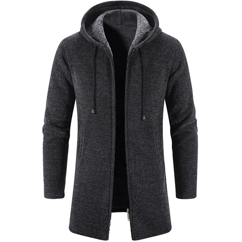 23 autumn/winter plush trend, handsome color, versatile men's cardigan, chenille outerwear knitted sweater, coat,_voghion.com