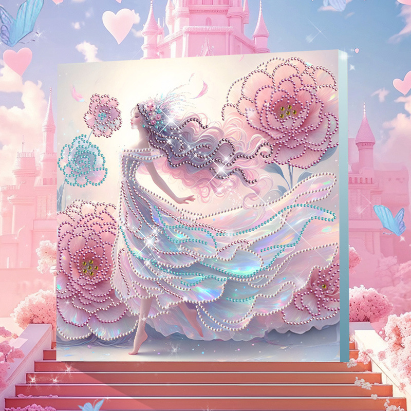 Estilo 7 (30 * 30 cm + lienzo + marco trasero + paquete de materiales de herramientas)