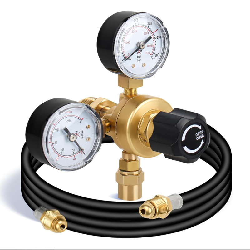 美式迷你氩气二氧化碳减压器外贸出口调节器全铜高压AR/CO2减压阀