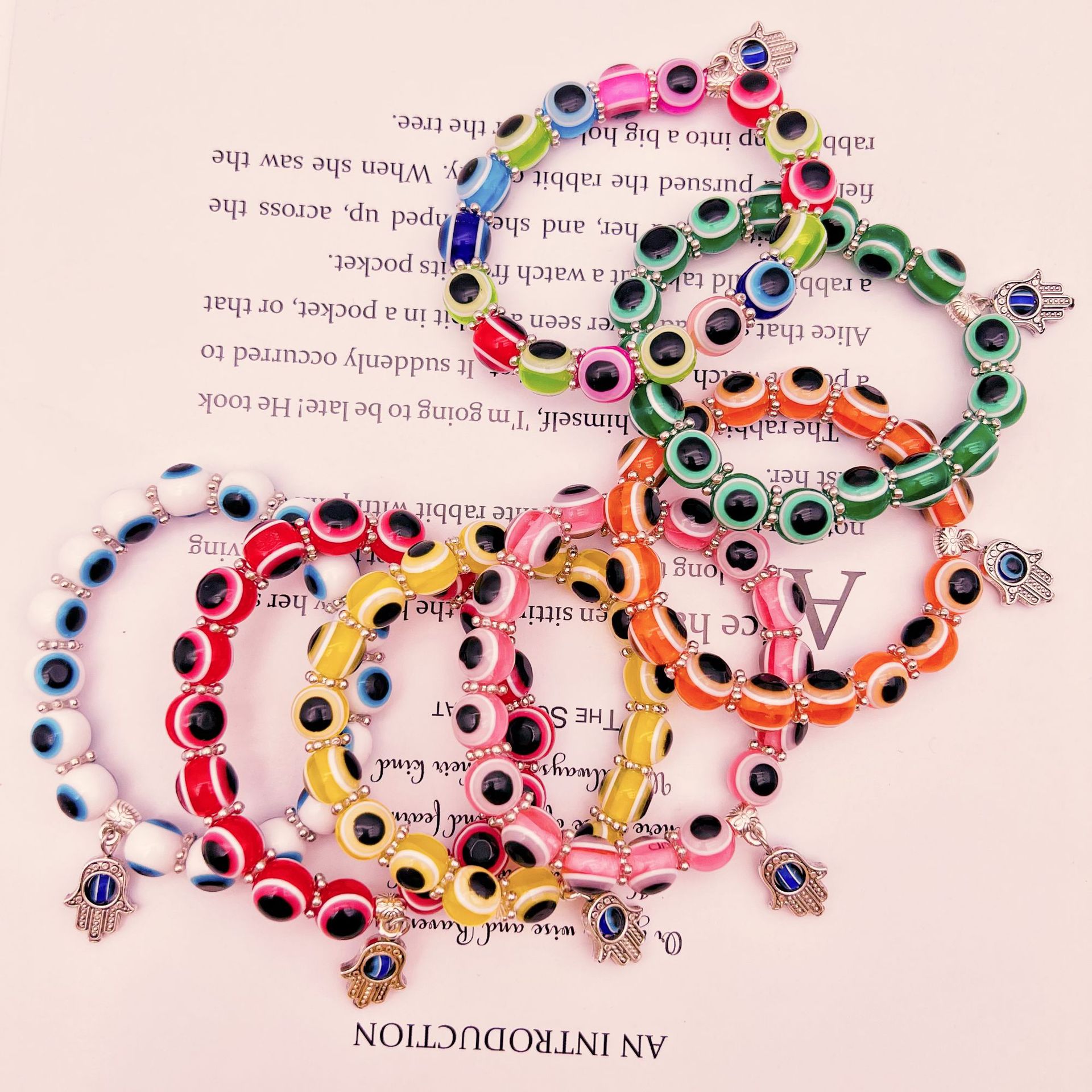 Retro Devilu0027S Eye Resin Beaded Womenu0027S Bracelets 1 Piece