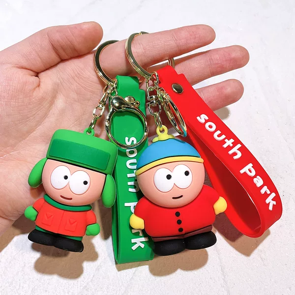Cross-Border Hot Sale South Park Keychain South Park Doll Couple Pendant Doll Machine Small Gift