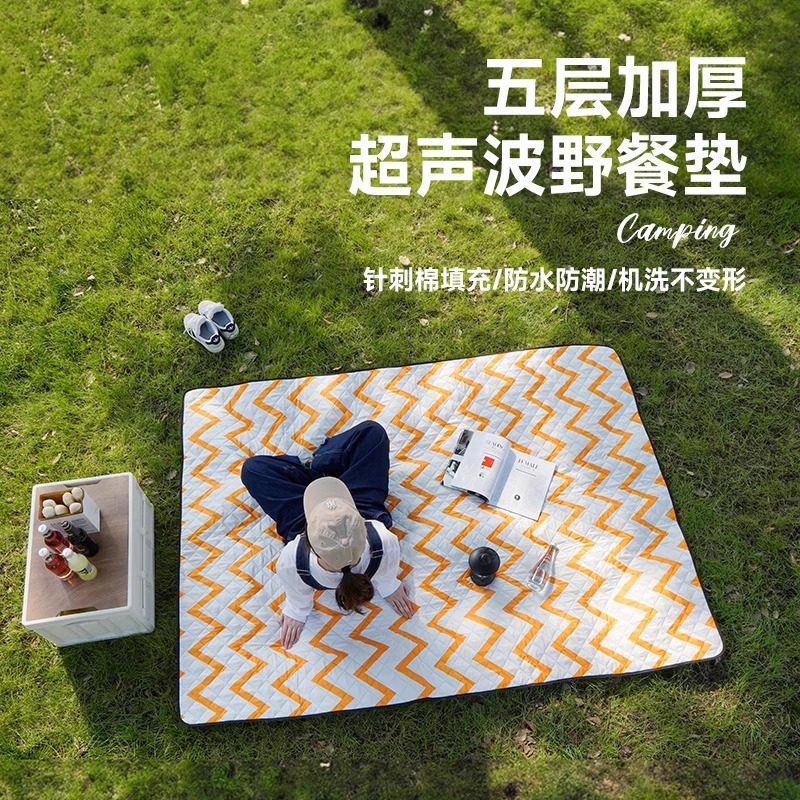 피크닉 매트 댐프 방지 매트 두꺼운 야외 캠핑 접이식 휴대용 매트 봄 투어 잔디 피크닉 방수 텐트 매트