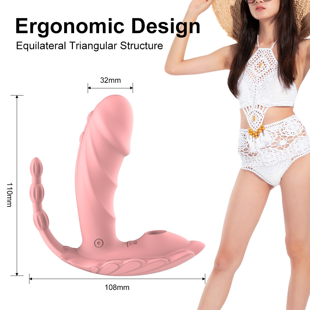 Fabricant et grossiste de sextoys féminins Mina, vibromasseur à succion sans fil portable avec télécommande et 8 fréquences_voghion.com
