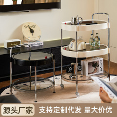 小推车置物架家用多层带轮储物架厨房大容量零食杂物收纳整理架子