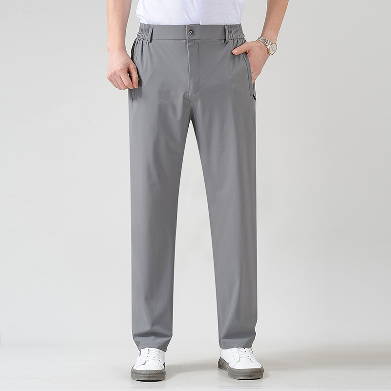 男性カジュアルパンツビジネスカジュアルパンツ男性垂直感ストレート男性夏タイプゆるい職業無料ロングパンツ
