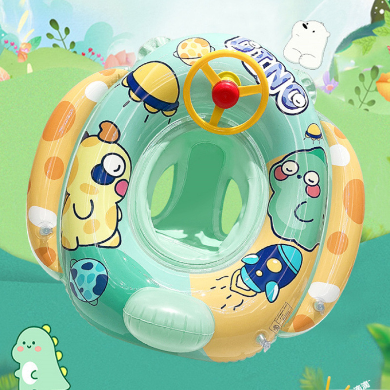 Anillo de natación infláble para niños pequeños barcos de agua para bebés embarcaciones de agua engrosado PVC asiento de niños PVC ecológico image 26