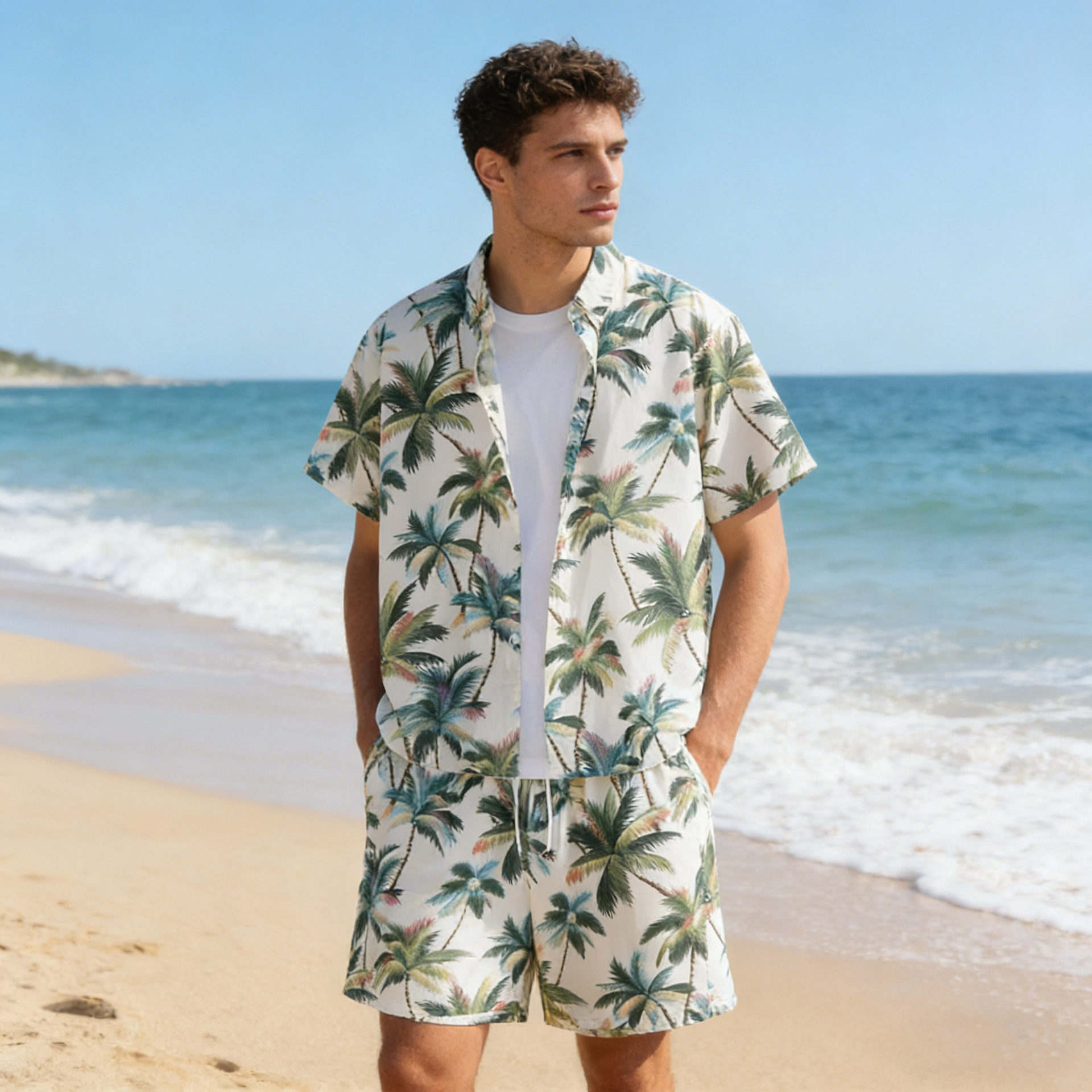 Comercio exterior transfronterizo personalidad tattoos camisa de mangas cortas para hombres camisa suelta de estilo general camisa de hielo delgada camisa adolescente