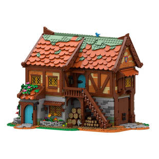 Building Blocks Cross-Border Moc-189669 Medieval Carpenter Workshop Building Block Set 3979 Particle Number