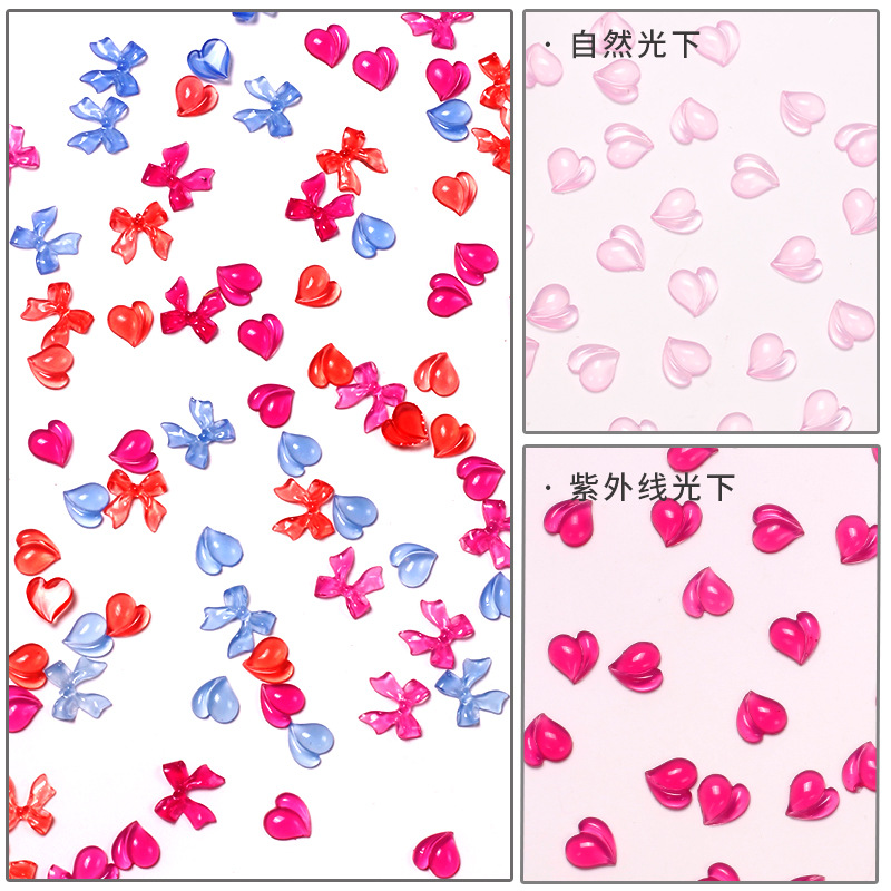 Nuevo estilo japonés uñas Luz sentido cambio de color pedo melocotón hielo transparente decoración de diamantes frescos luz cambiante cinta transparente decoración de uñas al por mayor