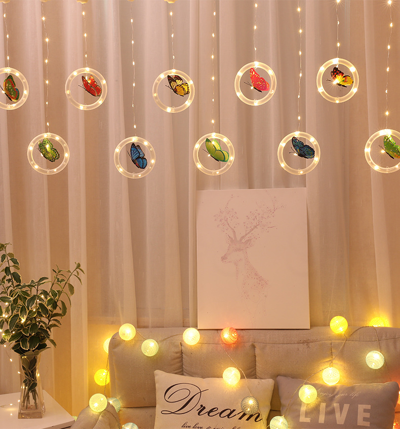 Birthday Cute Butterfly Plastic Party String Lights display picture 1