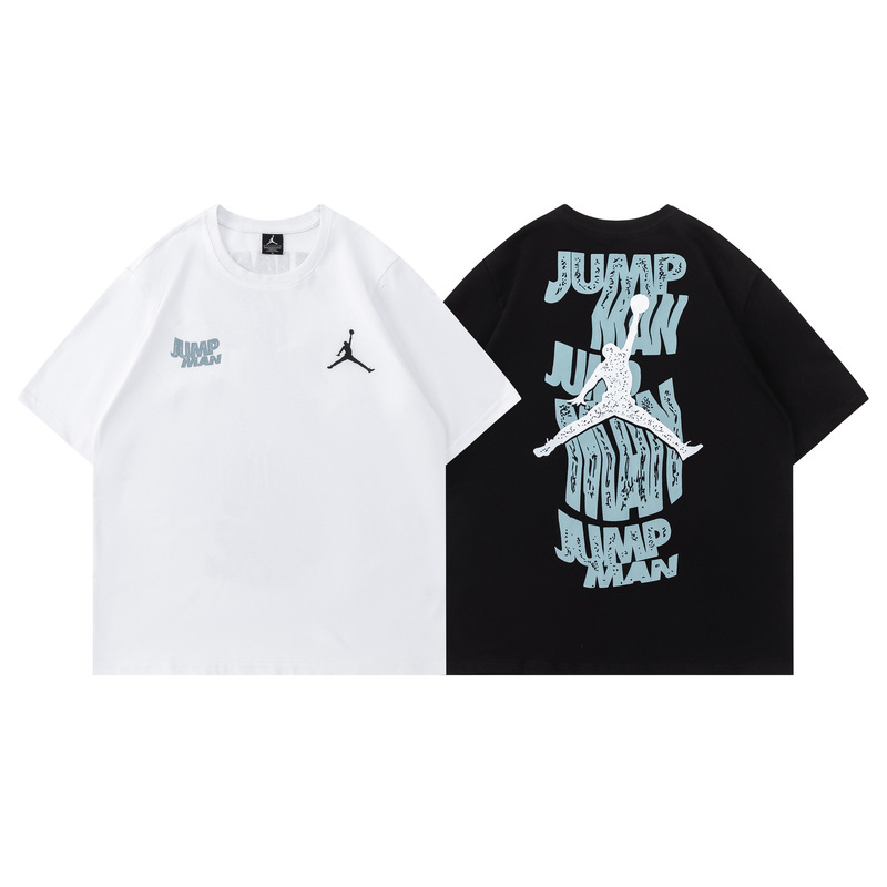 2026 Summer New Model Aj Round Neck Short-Sleeve Men's Jordan 23 Collaboration Sports Casual Half-Sleeve Couple's Outfit Wholesale 2026 Summer New Model Aj Round Neck Short-Sleeve Men's Jordan 23 Collaboration Sports Casual Half-Sleeve Couple's Outfit Wholesale