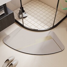 简约浴室地垫家用速干防滑垫卫生间门口脚垫弧形硅藻泥吸水垫现货