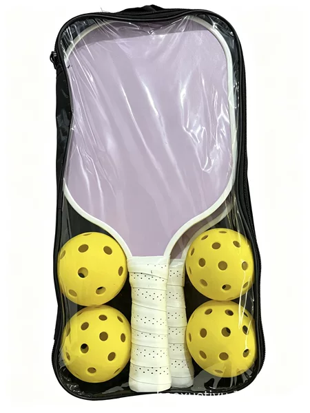 Manufacturer wholesale pickleball racket set with balls, featuring wooden, fiberglass, and carbon fiber pickleball rackets with various designs