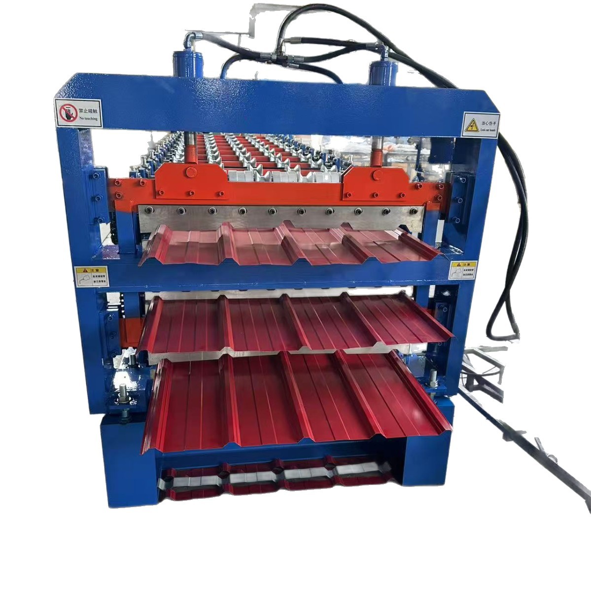 Máquina automática de prensado de azulejos de tres capas, máquina de formación de azulejos de acero de color, 840900 fabricante de doble capa de prensado de azulejos acristalizados image 6