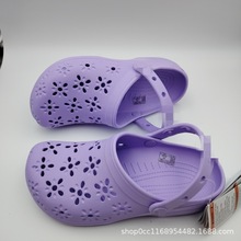 Cr明星花蕊洞洞鞋EVA舒适百搭防滑耐磨沙滩鞋花园鞋女Cr明星同款
