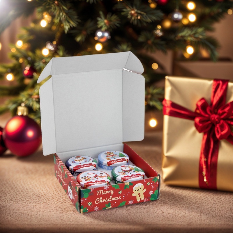 国境を越えた 2025 新しいクリスマスの香りのキャンドルクリスマスパーティーの装飾キャンドルギフトボックスソイワックスクリスマスキャンドル|undefined