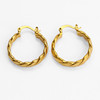 Fashionable golden metal earrings with pigtail, European style, 2021 collection