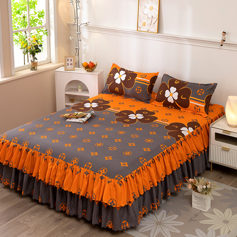 Falda de cama, sábana gruesa, colchón antideslizante agradable para la piel, funda protectora, funda de cama Simmons de una pieza, cama doble de 1,8 m