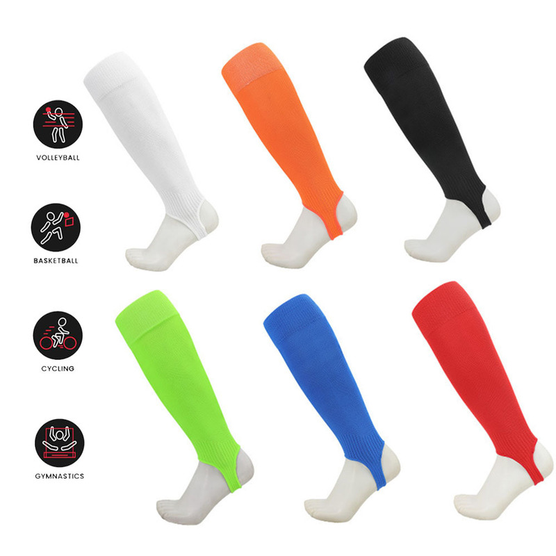 New Football Socks, Long Leg Covers, Shin Guards, Fixed Covers, Bottomless Socks, Calf Elastic Compression Socks