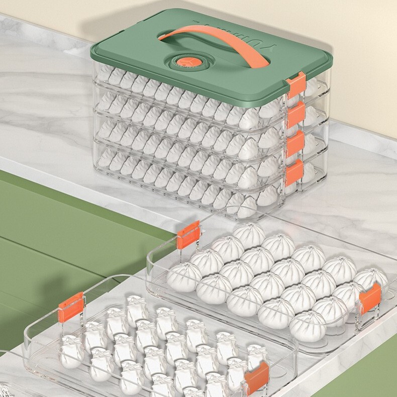 餃子箱冷凍専用ノンスティック底シール鮮度保持箱餃子ワンタンパン家庭用キッチン冷蔵庫収納ボックス|undefined