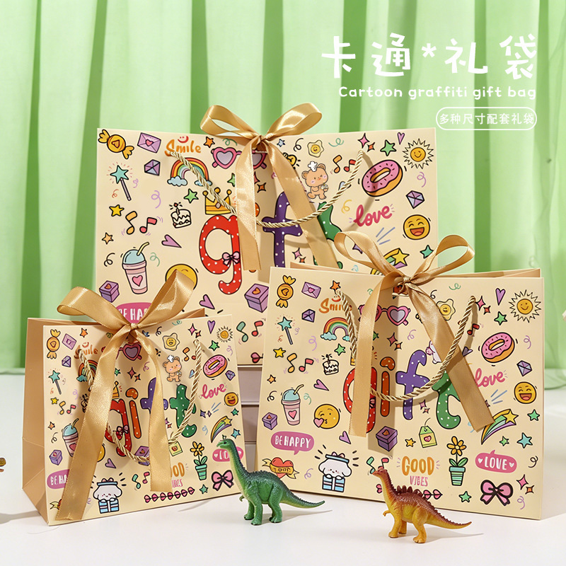 Souvenir Gift Bag Cartoon Graffiti Tote Bag Children's Birthday Gift Bag Cute Graffiti Cartoon Tote Paper Bag Souvenir Gift Bag Cartoon Graffiti Tote Bag Children's Birthday Gift Bag Cute Graffiti Cartoon Tote Paper Bag