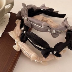 Korean-style minimalist high-end hairpin and headband for women, 2023 trendy new elegant face-washing outdoor headband
