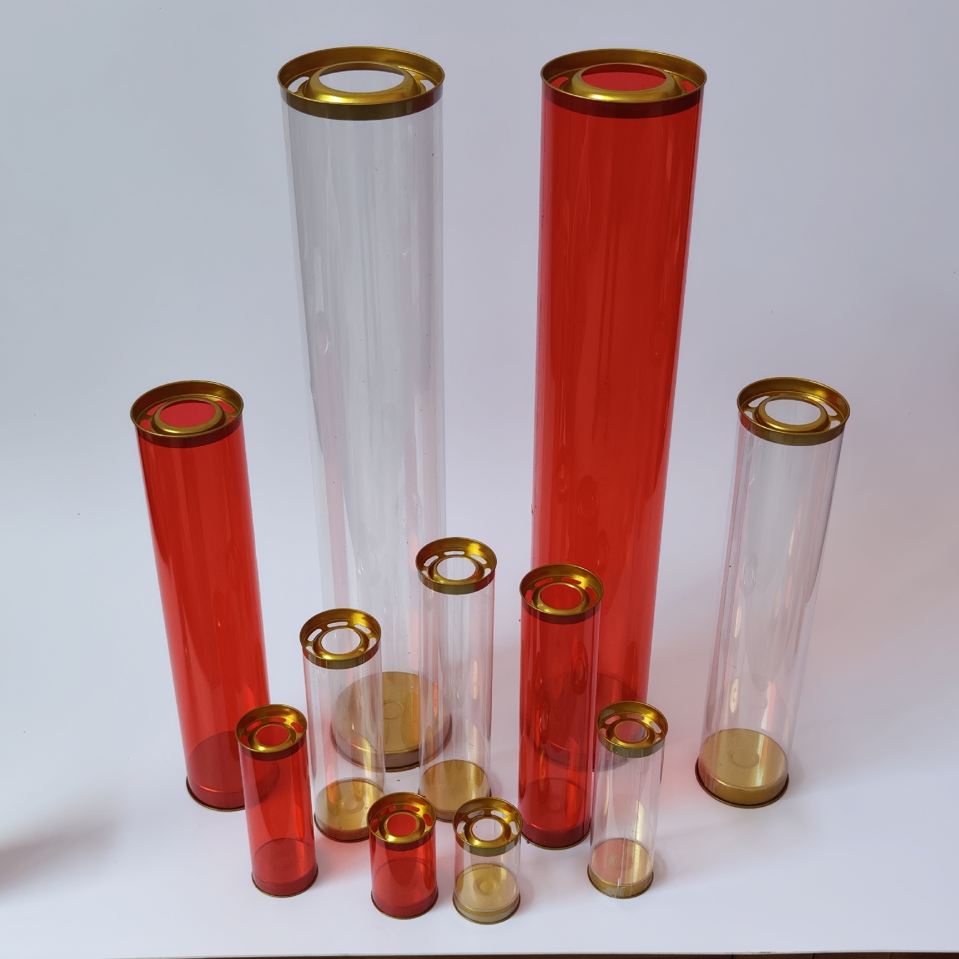 透明PVC酥油灯筒 护持佛灯1-30天斗烛通用?现货PVC酥油斗烛桶