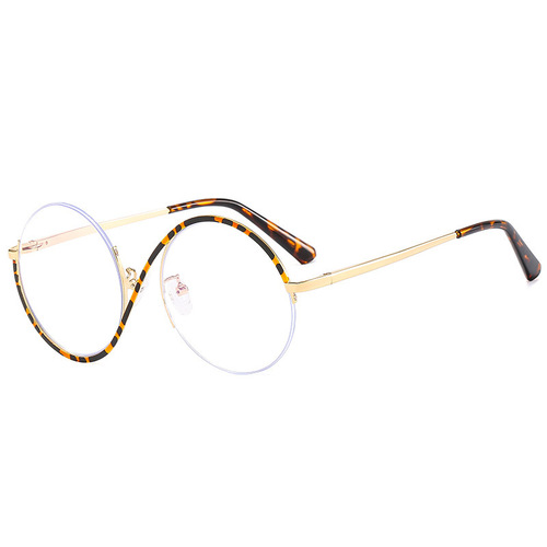 European and American S asymmetric glasses frame  new fashion retro anti-blue light flat glasses can be equipped with myopia glasses frames