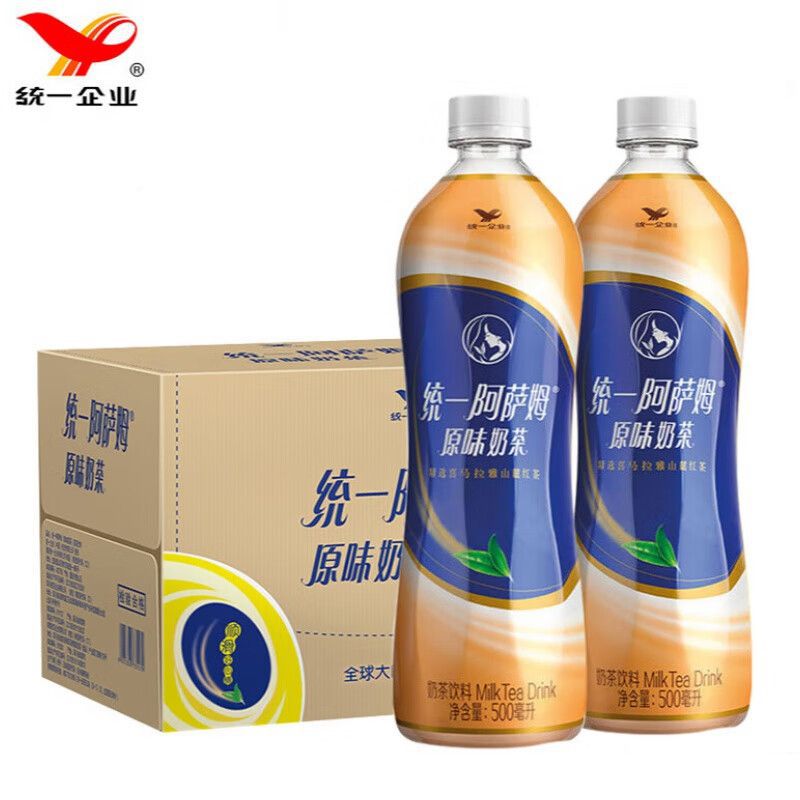 阿萨姆奶茶原味奶茶500ml瓶即饮休闲饮品学生宿舍囤货装饮料批发