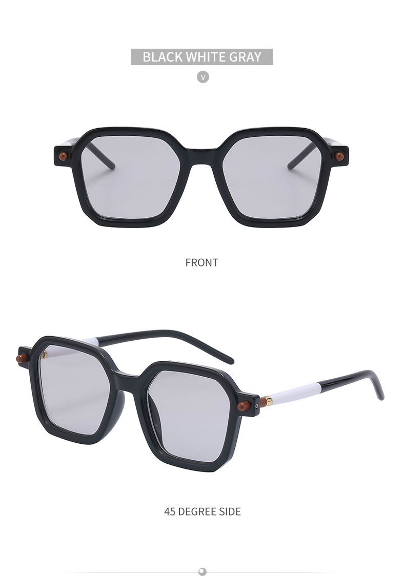 Unisex Fashion Gradient Color Pc Square Metal Sunglasses display picture 13