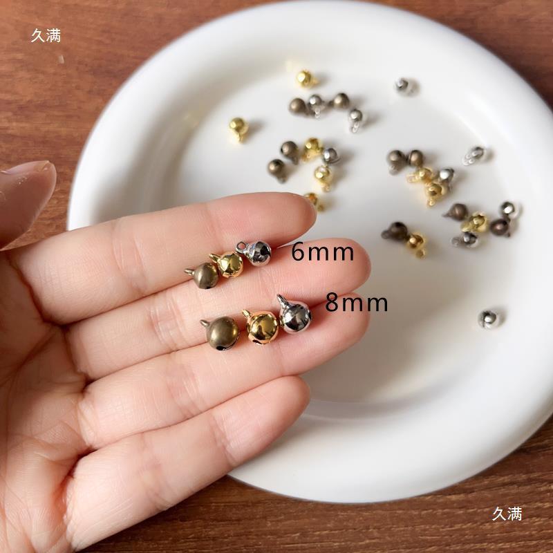 配件手工小铺8mm金色6mm银色diy饰品复若云古铜材料手工5mm铃铛无