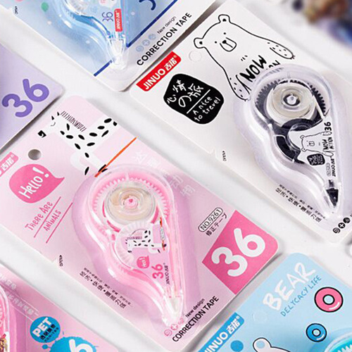 Correction tape is cute and creative. Small cartoon large-capacity correction tape for primary school students. Cute and fresh correction tape.
