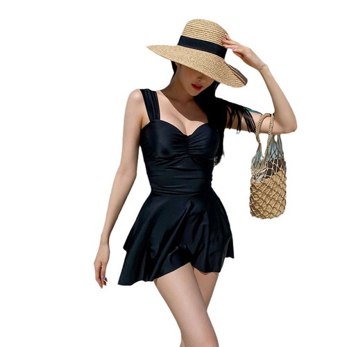 2024 new one-piece swimsuit for women, conservative belly-covering, slimming, push-up girl, high-end hot spring swimsuit