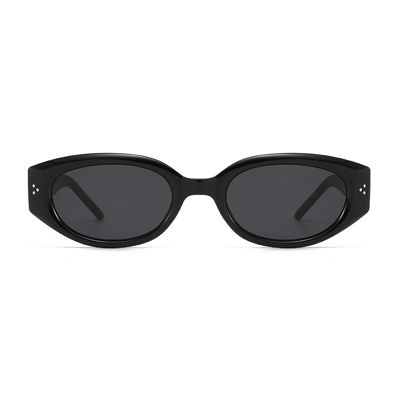 Nuevas gafas de sol Gafas de sol de ojo de gato Gafas de sol delgadas para mujer Gafas de sol anti-ultravioleta Advanced Sense Retro Black Frame