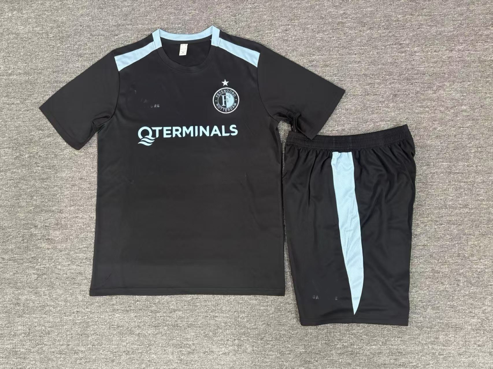 Real Madrid fútbol entrenamiento traje de mangas cortas París Napoli camiseta del Barça Inter bolsillo de doble cremallera
